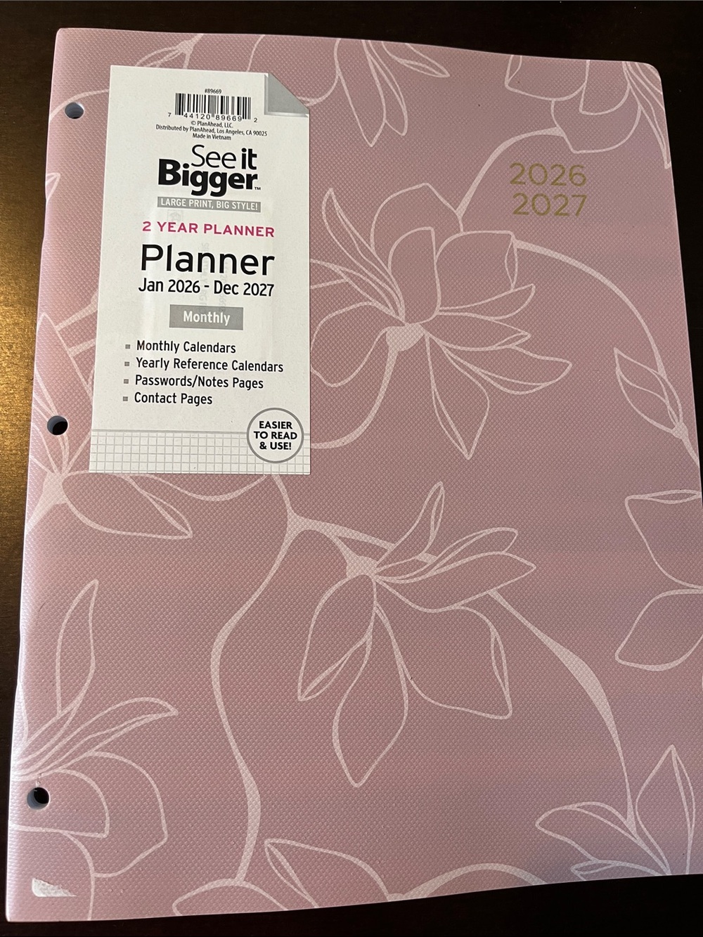 See it Bigger 2-Year Planner -  (Current -Dec 2027)- Large Print